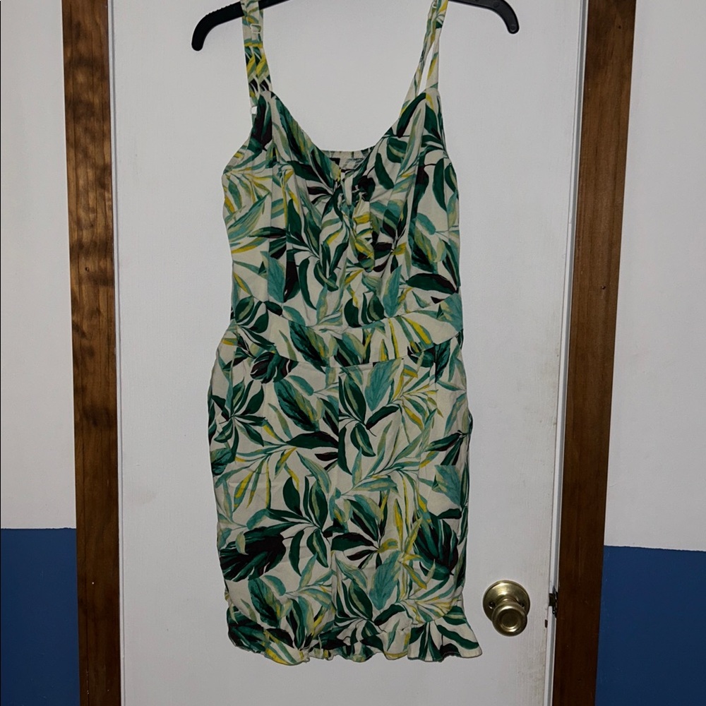 Torrid Green Leaf Print Romper